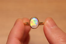 Load image into Gallery viewer, Dreamy Rainbow Crystal Opal Ring - 18k Gold
