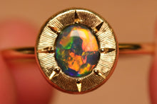 Load image into Gallery viewer, Starseed Black Opal Ring - 18k Gold
