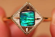 Load image into Gallery viewer, Light Within Me Flashy Boulder Opal Ring - 18k Gold
