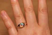 Load image into Gallery viewer, Crystal Opal Organic Signet Ring - 18k Gold
