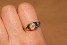 Load image into Gallery viewer, Crystal Opal Organic Signet Ring - 18k Gold
