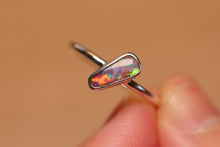 Load image into Gallery viewer, Cotton Candy Pipe Opal Ring D - Silver

