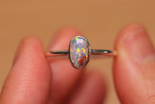 Load image into Gallery viewer, Cotton Candy Pipe Opal Ring H - Silver
