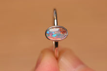 Load image into Gallery viewer, Cotton Candy Pipe Opal Ring H - Silver
