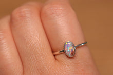 Load image into Gallery viewer, Cotton Candy Pipe Opal Ring H - Silver
