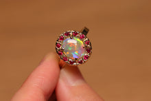 Load image into Gallery viewer, Crystal Opal Halo Ring - 18k Gold
