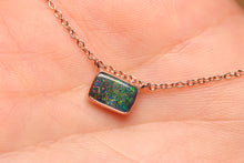 Load image into Gallery viewer, Confetti Black Opal Horizontal Pendant - 9k Rose Gold
