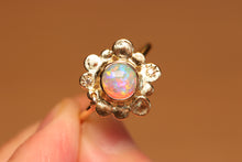 Load image into Gallery viewer, Granule Flower Pinky Opal Ring - 18k Gold
